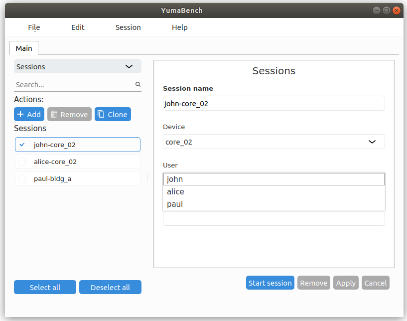 YumaBench_Main_menu_no_version YumaBench Main Window screen shot